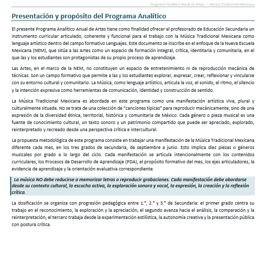 Planeaciones NEM Artes Música Tradicional Mexicana 1.º 2.º y 3.º Secundaria | Programa Analítico y Planeaciones 2026-2027 | Word Editable 2 Planeaciones NEM Artes Música Tradicional Mexicana 1.º 2.º y 3.º Secundaria | Programa Analítico y Planeaciones 2026-2027 | Word Editable - Image 2