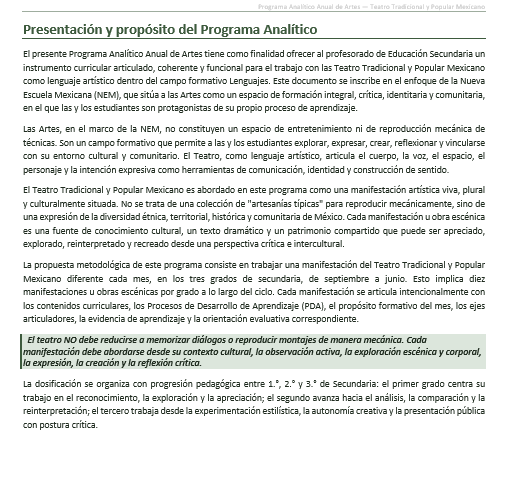 Planeaciones NEM Artes Teatro Tradicional y Popular Mexicano 1.º 2.º y 3.º Secundaria | Programa Analítico y Planeaciones 2026-2027 | Word Editable 2 Planeaciones NEM Artes Teatro Tradicional y Popular Mexicano 1.º 2.º y 3.º Secundaria | Programa Analítico y Planeaciones 2026-2027 | Word Editable - Image 2
