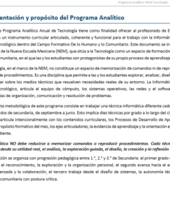 Planeaciones NEM Tecnología Informática 1.º 2.º y 3.º Secundaria | Programa Analítico y Planeaciones 2026.2027 | Word Editable 7 Imagen 1 320