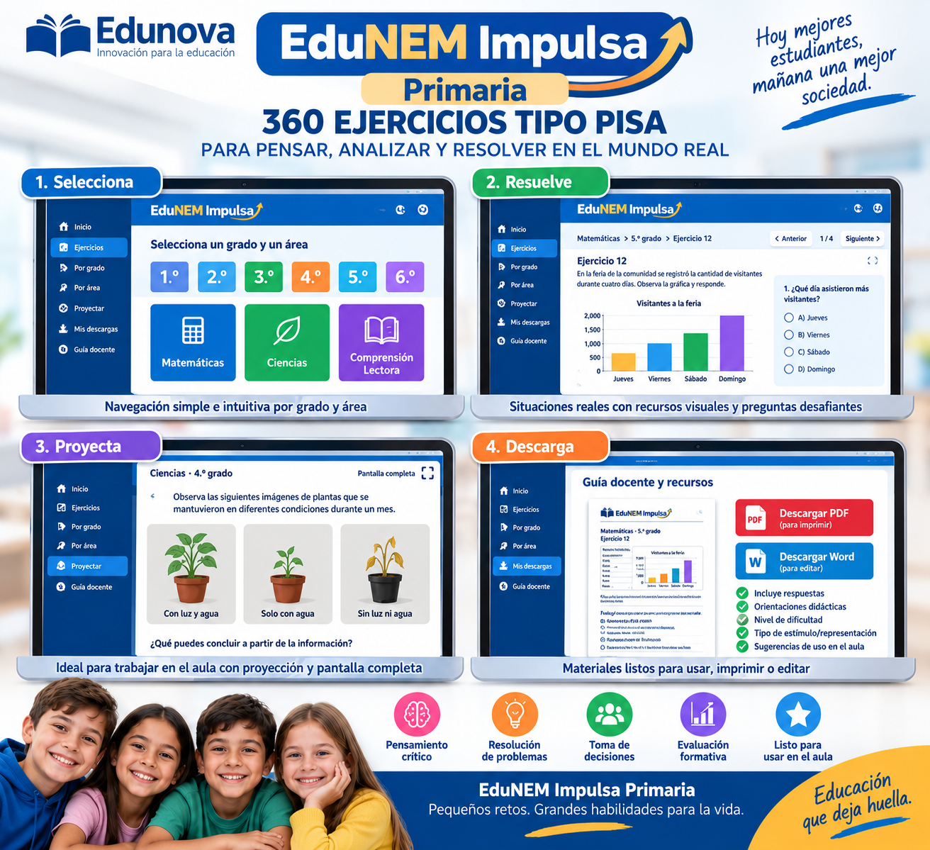 EduNEM Impulsa Primaria | 360 Ejercicios tipo PISA de Matemáticas, Ciencias y Comprensión Lectora 2 EduNEM Impulsa Primaria | 360 Ejercicios tipo PISA de Matemáticas, Ciencias y Comprensión Lectora - Imagen 2