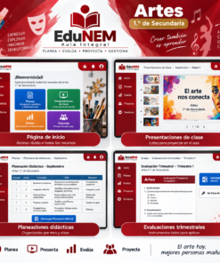 EduNEM Aula Integral Artes 1.º de Secundaria | Planeaciones, Clases y Evaluaciones NEM 2026-2027 4 Imagen 1 345