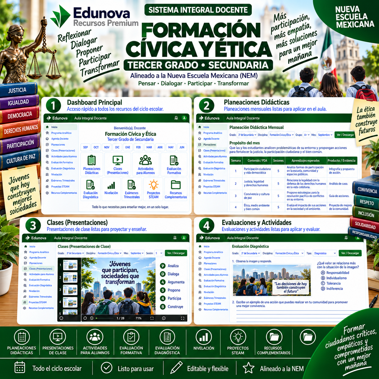 EduNEM Aula Integral | Formación Cívica y Ética Tercer Grado de Secundaria NEM · Ciclo Escolar Completo 2026-2027 1 EduNEM Aula Integral | Formación Cívica y Ética Tercer Grado de Secundaria NEM · Ciclo Escolar Completo 2026-2027