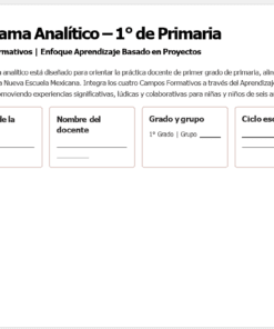 Planeaciones NEM 1° Primaria 2026-2027 Editables en Word | Proyectos, Evaluación Formativa y Ciclo Completo 13 Un formulario titulado