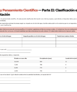 Captura de pantalla de una ficha didáctica en español titulada 