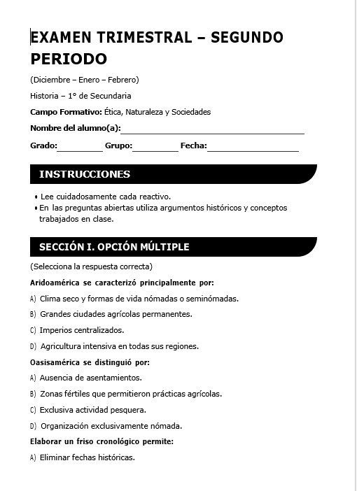 Historia 1° Secundaria Planeación Premium Anual 11 Historia 1° Secundaria Planeación Premium Anual - Image 11