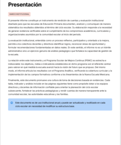 Informe de Evaluación Institucional y Rendición de Cuentas Primaria Ciclo 2025-2026 NEM | Basado en Programa Analítico y PEMC - Word Editable 10 Imagen 2 145