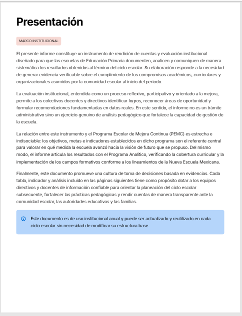 Informe de Evaluación Institucional y Rendición de Cuentas Primaria Ciclo 2025-2026 NEM | Basado en Programa Analítico y PEMC - Word Editable 3 Informe de Evaluación Institucional y Rendición de Cuentas Primaria Ciclo 2025-2026 NEM | Basado en Programa Analítico y PEMC - Word Editable - Image 3