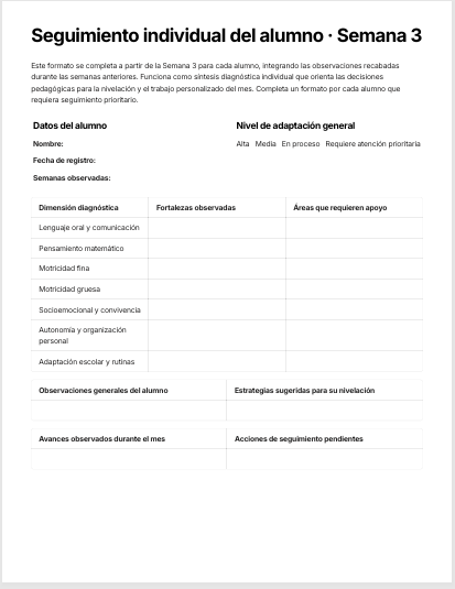 Kit Inicio de Ciclo Escolar 2026-2027 · 3° de Preescolar · Planeación Diagnóstica, Formatos Docentes y Cuaderno de Actividades Editable NEM 3 Kit Inicio de Ciclo Escolar 2026-2027 · 3° de Preescolar · Planeación Diagnóstica, Formatos Docentes y Cuaderno de Actividades Editable NEM - Image 3