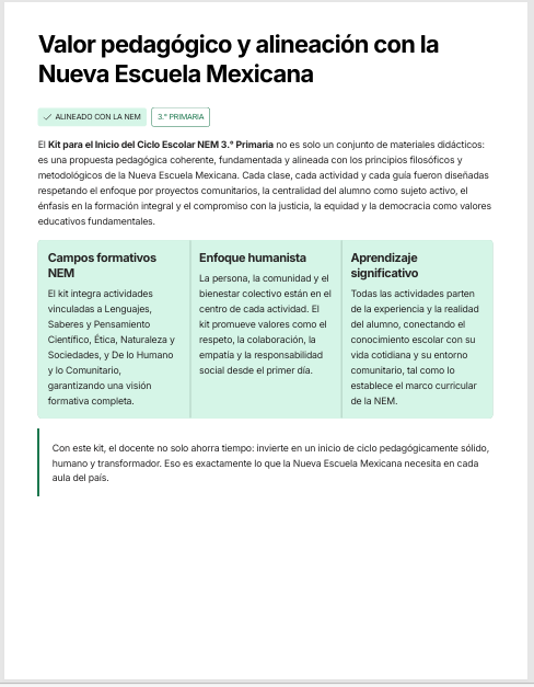 Kit para el Inicio del Ciclo Escolar NEM 2026-2027 3° Primaria | Integra, Diagnostica y Nivela | Clases listas para aplicar + PPT y Guías PDF 3 Kit para el Inicio del Ciclo Escolar NEM 2026-2027 3° Primaria | Integra, Diagnostica y Nivela | Clases listas para aplicar + PPT y Guías PDF - Image 3