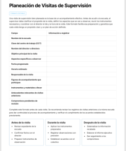 Bitácora de Visitas de Supervisión Escolar Editable en Word | Formatos para Registro, Seguimiento y Acompañamiento Pedagógico 8 Imagen 2 174