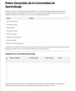 Bitácora de la Comunidad de Aprendizaje Editable en Word | Formatos para la Reflexión, el Seguimiento y la Documentación del Trabajo Colaborativo 8 Imagen 2 179