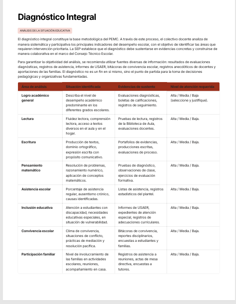 Programa de Mejora Continua Primaria Editable en Word | PMC NEM 2026-2027 Basado en Orientaciones SEP 3 Programa de Mejora Continua Primaria Editable en Word | PMC NEM 2026-2027 Basado en Orientaciones SEP - Image 3