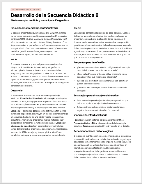 Secuencias Didácticas para Biología 1° de Secundaria | Recurso Integral para el Docente | NEM 2026-2027 | Word Editable 3 Secuencias Didácticas para Biología 1° de Secundaria | Recurso Integral para el Docente | NEM 2026-2027 | Word Editable - Image 3