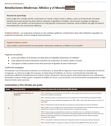 Proyectos Integradores de Historia para Secundaria | NEM 2026-2027 | Word Editable 3 Proyectos Integradores de Historia para Secundaria | NEM 2026-2027 | Word Editable - Image 3