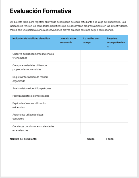 Cuadernillo de Pensamiento Científico Química 3.º de Secundaria | NEM 2026-2027 | PDF + Word Editable 3 Cuadernillo de Pensamiento Científico Química 3.º de Secundaria | NEM 2026-2027 | PDF + Word Editable - Image 3
