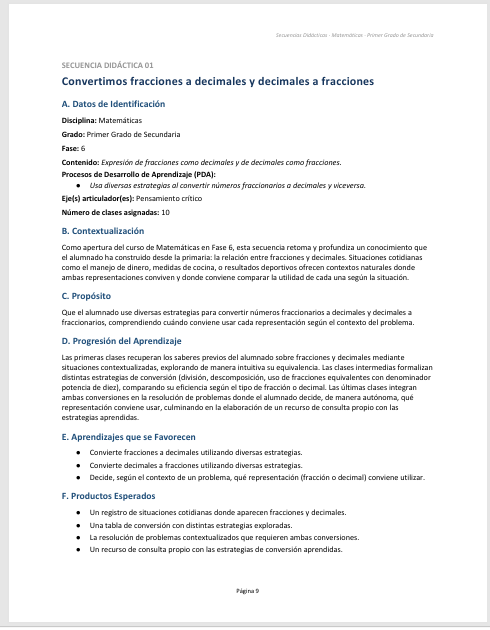 Secuencias Didácticas para Matemáticas Primer Grado de Secundaria | Planeaciones NEM 2026-2027 | Word Editable 3 Secuencias Didácticas para Matemáticas Primer Grado de Secundaria | Planeaciones NEM 2026-2027 | Word Editable - Image 3