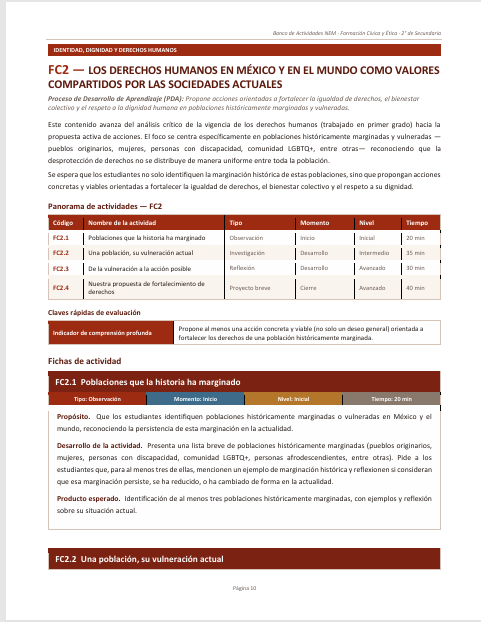 Banco de Actividades NEM Formación Cívica y Ética 2° de Secundaria 2026-2027 | Recurso Integral para el Docente | Word Editable 3 Banco de Actividades NEM Formación Cívica y Ética 2° de Secundaria 2026-2027 | Recurso Integral para el Docente | Word Editable - Image 3
