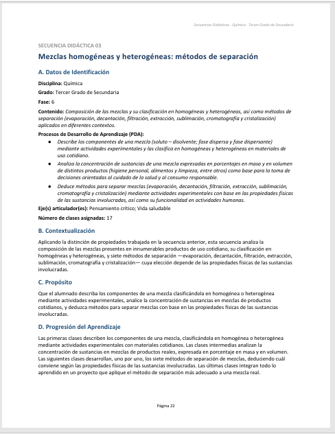 Secuencias Didácticas para Química Tercer Grado de Secundaria | Planeaciones NEM 2026-2027 | Word Editable 3 Secuencias Didácticas para Química Tercer Grado de Secundaria | Planeaciones NEM 2026-2027 | Word Editable - Image 3