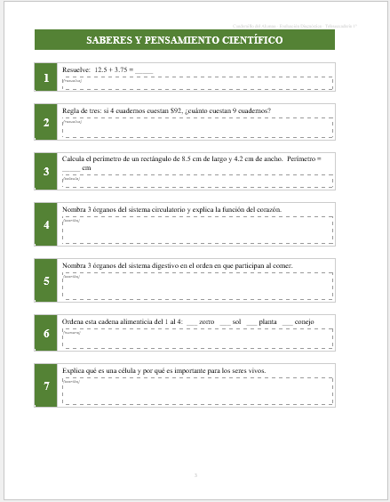 Kit de Evaluación Diagnóstica NEM Telesecundaria 1° 2026-2027 | 4 Herramientas para Evaluar y Atender el Rezago | Word y Excel Editable 3 Kit de Evaluación Diagnóstica NEM Telesecundaria 1° 2026-2027 | 4 Herramientas para Evaluar y Atender el Rezago | Word y Excel Editable - Image 3