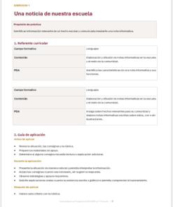 Cuadernillo de Preparación para EIA NEM 2.º Primaria 2026-2027 | Guía Docente, Rúbricas y Mapa Curricular | Word Editable 7 Imagen 2 319