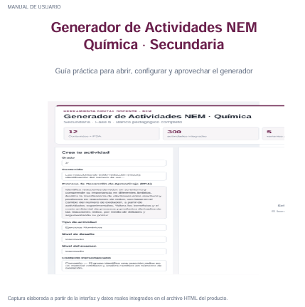 Generador de Actividades NEM Química 3er Grado Secundaria 2026-2027 | 5 Tipos de Actividad + Examen | Word Editable 3 Generador de Actividades NEM Química 3er Grado Secundaria 2026-2027 | 5 Tipos de Actividad + Examen | Word Editable - Image 3