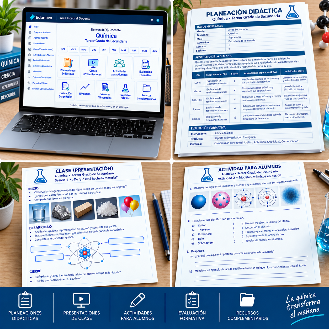 EduNEM Aula Integral | Química Tercer Grado de Secundaria NEM · Ciclo Escolar Completo 2026-2027 3 EduNEM Aula Integral | Química Tercer Grado de Secundaria NEM · Ciclo Escolar Completo 2026-2027 - Imagen 3