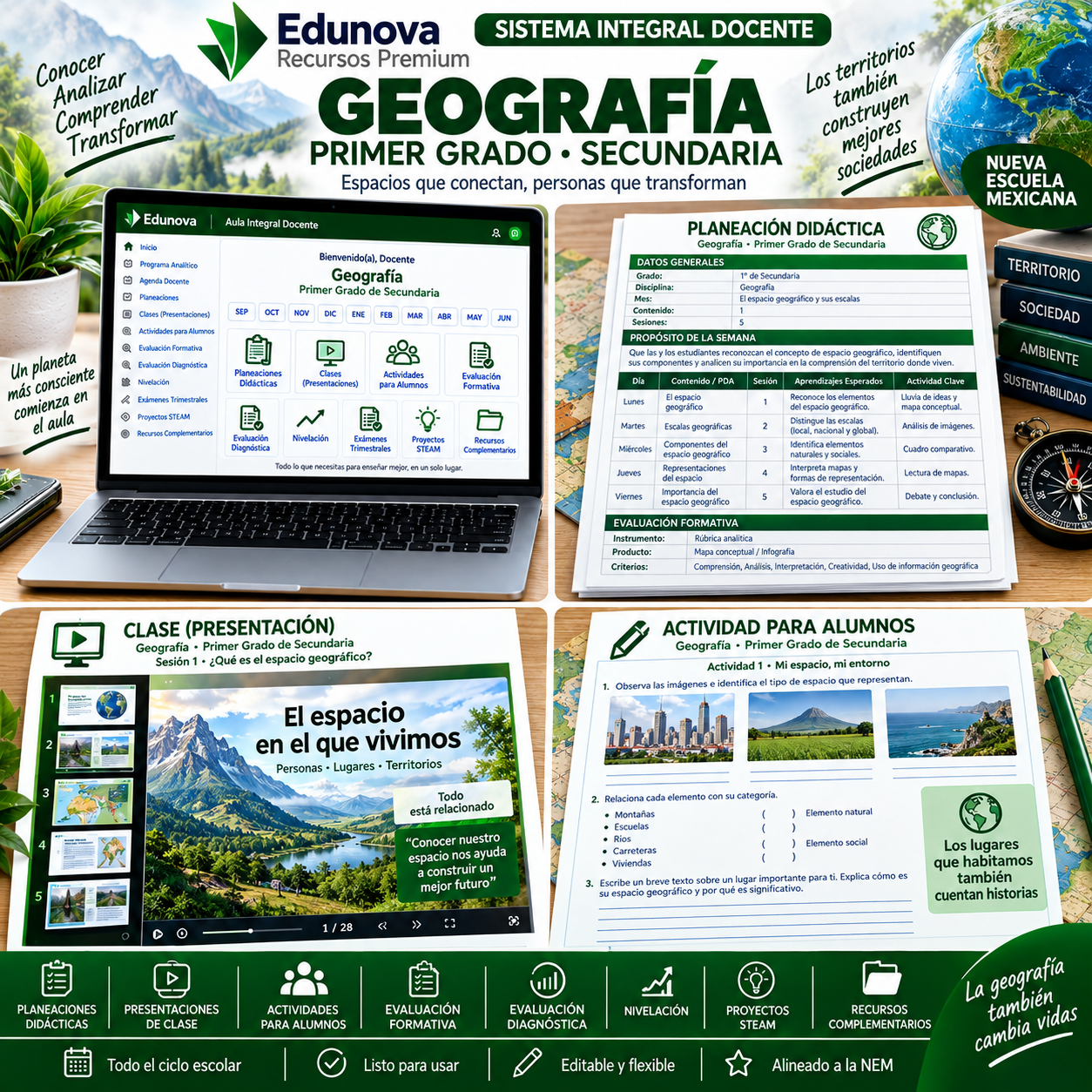 EduNEM Aula Integral | Geografía Primer Grado de Secundaria NEM · Ciclo Escolar 2026-2027 3 EduNEM Aula Integral | Geografía Primer Grado de Secundaria NEM · Ciclo Escolar 2026-2027 - Imagen 3