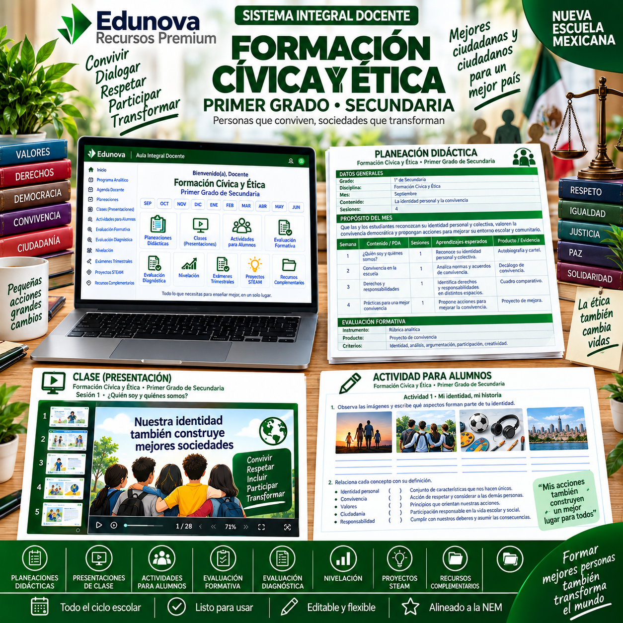 EduNEM Aula Integral | Formación Cívica y Ética Primer Grado de Secundaria NEM · Ciclo Escolar Completo 2026-2027 3 EduNEM Aula Integral | Formación Cívica y Ética Primer Grado de Secundaria NEM · Ciclo Escolar Completo 2026-2027 - Imagen 3