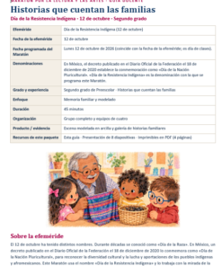 Efemérides y Maratón por la Lectura y las Artes Octubre 2026-2027 | Preescolar 1.º, 2.º y 3.º Grado 6 Imagen 2 367