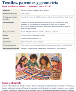 Efemérides y Maratón por la Lectura y las Artes Octubre 2026-2027 | Primaria 1.º a 6.º Grado 7 Imagen 2 368