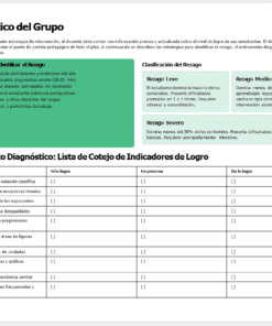 Una tabla en español titulada 