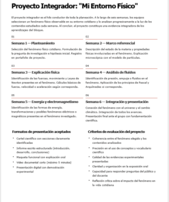 Un esquema del proyecto en español titulado 