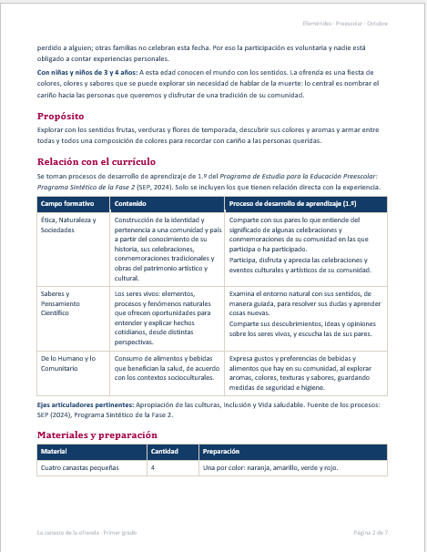 Efemérides Noviembre y Maratón por la Lectura y las Artes 2026-2027 | Preescolar: 27 experiencias y recursos editables 5 Efemérides Noviembre y Maratón por la Lectura y las Artes 2026-2027 | Preescolar: 27 experiencias y recursos editables - Imagen 5
