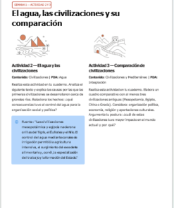 Una hoja de actividades en español titulada 