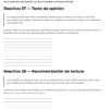 Exámenes de Español 2° de Secundaria NEM Word Editable | Diagnóstico, Trimestrales y Final 9 Sección 6: Ficha de producción escrita con dos ejercicios: opinión sobre el uso de los móviles en clase y recomendación literaria.