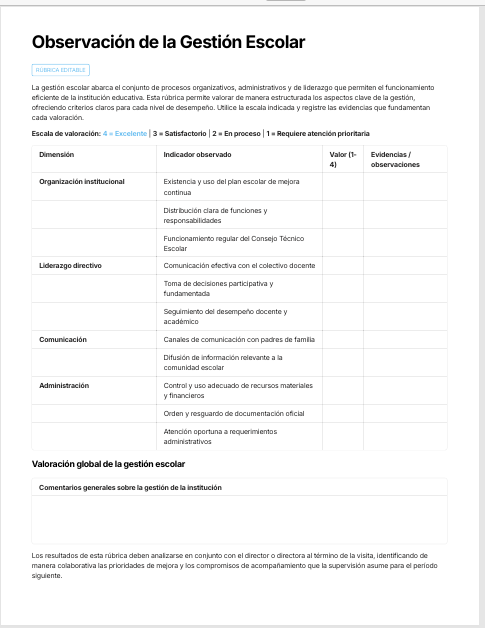 Bitácora de Visitas de Supervisión Escolar Editable en Word | Formatos para Registro, Seguimiento y Acompañamiento Pedagógico 4 Bitácora de Visitas de Supervisión Escolar Editable en Word | Formatos para Registro, Seguimiento y Acompañamiento Pedagógico - Image 4