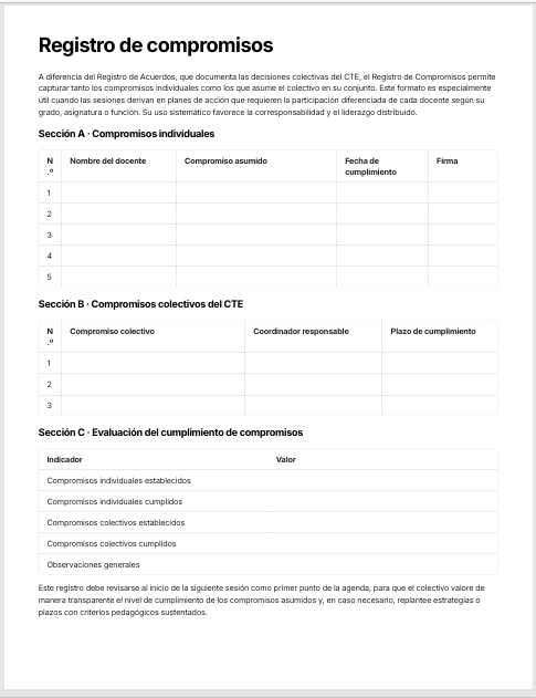 Formatos para Consejo Técnico Escolar Editables en Word | Plantillas para Organizar, Documentar y Desarrollar las Sesiones del CTE 4 Formatos para Consejo Técnico Escolar Editables en Word | Plantillas para Organizar, Documentar y Desarrollar las Sesiones del CTE - Image 4