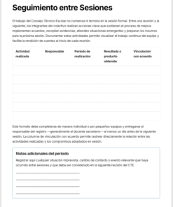 Seguimiento del Consejo Técnico Escolar Editable en Word | Formatos para Acuerdos, Evidencias y Mejora Continua 8 Imagen 3 174