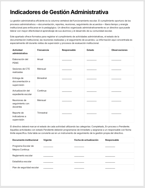 Seguimiento de Indicadores Escolares Editable en Word | Sistema para el Monitoreo y Evaluación de la Gestión Escolar 4 Seguimiento de Indicadores Escolares Editable en Word | Sistema para el Monitoreo y Evaluación de la Gestión Escolar - Image 4