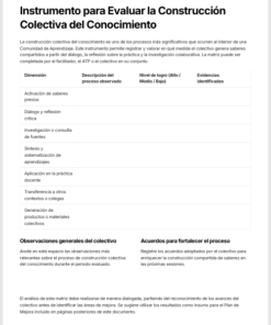 Instrumentos para el Seguimiento y Evaluación de Comunidades de Aprendizaje Editables en Word | Rúbricas, Listas de Cotejo e Indicadores para la Mejora Continua 9 Imagen 3 178