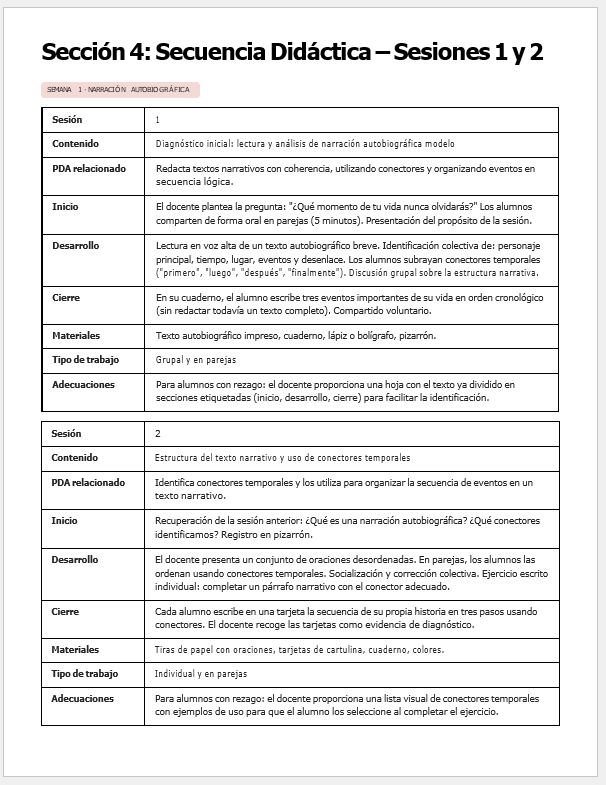 Evaluación Diagnóstica y Nivelación – Español 1° Secundaria | NEM 2026-2027 | Examen, Planeación, Actividades y Presentación Editable 4 Evaluación Diagnóstica y Nivelación – Español 1° Secundaria | NEM 2026-2027 | Examen, Planeación, Actividades y Presentación Editable - Image 4