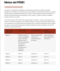 Programa Escolar de Mejora Continua Preescolar Editable en Word | PEMC NEM 2026-2027 Basado en Orientaciones SEP 8 Imagen 3 193