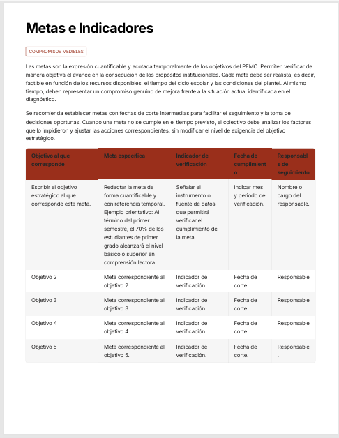 Programa Escolar de Mejora Continua Secundaria Editable en Word | PEMC NEM 2026-2027 Basado en Orientaciones SEP 4 Programa Escolar de Mejora Continua Secundaria Editable en Word | PEMC NEM 2026-2027 Basado en Orientaciones SEP - Image 4