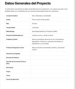 Planeaciones Interdisciplinarias NEM Ética, Naturaleza y Sociedades 1° Secundaria 2026-2027 | Todo el Ciclo Escolar Mes por Mes 10 Imagen 3 199