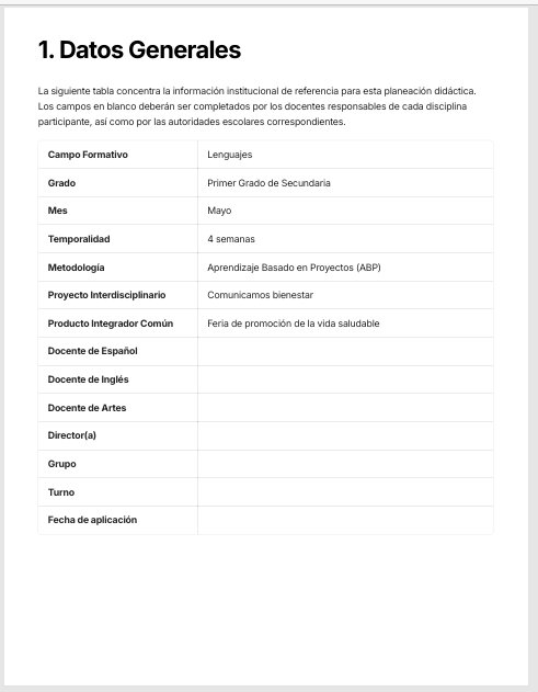 Planeaciones Interdisciplinarias NEM Lenguajes 1° Secundaria 2026-2027 | Todo el Ciclo Escolar Mes por Mes 4 Planeaciones Interdisciplinarias NEM Lenguajes 1° Secundaria 2026-2027 | Todo el Ciclo Escolar Mes por Mes - Image 4