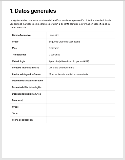 Planeaciones Interdisciplinarias NEM Lenguajes 2° Secundaria 2026-2027 | Todo el Ciclo Escolar Mes por Mes 4 Planeaciones Interdisciplinarias NEM Lenguajes 2° Secundaria 2026-2027 | Todo el Ciclo Escolar Mes por Mes - Image 4