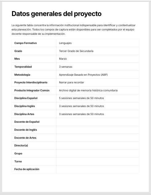 Planeaciones Interdisciplinarias NEM Lenguajes 3° Secundaria 2026-2027 | Todo el Ciclo Escolar Mes por Mes 4 Planeaciones Interdisciplinarias NEM Lenguajes 3° Secundaria 2026-2027 | Todo el Ciclo Escolar Mes por Mes - Image 4