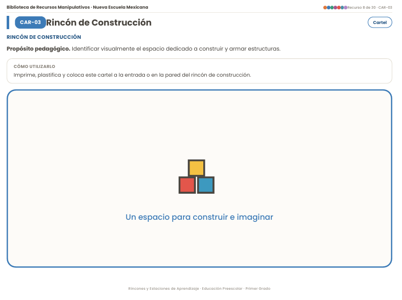Material para Rincones y Estaciones de Aprendizaje NEM 2026-2027 Preescolar 1° | Recursos Manipulativos para el Aula | PDF + Word Editable 4 Material para Rincones y Estaciones de Aprendizaje NEM 2026-2027 Preescolar 1° | Recursos Manipulativos para el Aula | PDF + Word Editable - Image 4