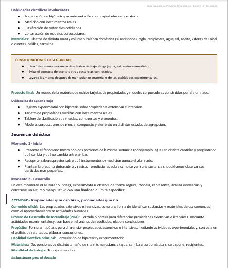 Proyectos Integradores de Química 3° Secundaria | NEM 2026-2027 | Word Editable 4 Proyectos Integradores de Química 3° Secundaria | NEM 2026-2027 | Word Editable - Image 4
