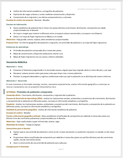 Proyectos Integradores de Geografía 1° Secundaria | NEM 2026-2027 | Word Editable 4 Proyectos Integradores de Geografía 1° Secundaria | NEM 2026-2027 | Word Editable - Image 4